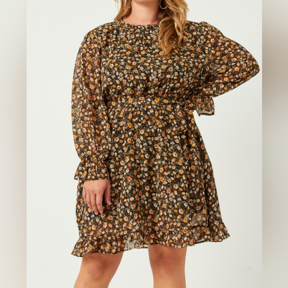 Floral plus size dress